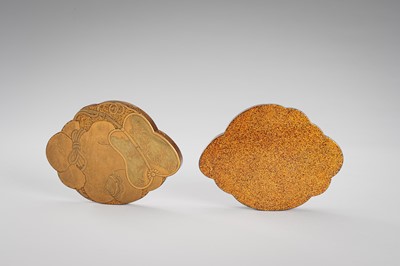 Lot 105 - A FINE LACQUER KOGO (INCENSE BOX) AND COVER IN THE FORM OF A TAKARABUKURO