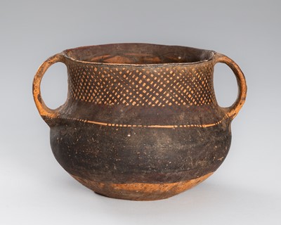 Lot 1071 - A PAINTED POTTERY JAR, NEOLITHIC PERIOD