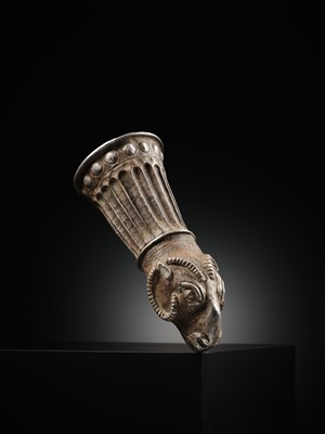 Lot 367 - A SILVER ‘RAM’ RHYTON, PERSIA, 8TH-6TH CENTURY BC