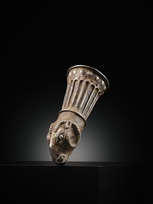 Lot 367 - A SILVER ‘RAM’ RHYTON, PERSIA, 8TH-6TH CENTURY BC