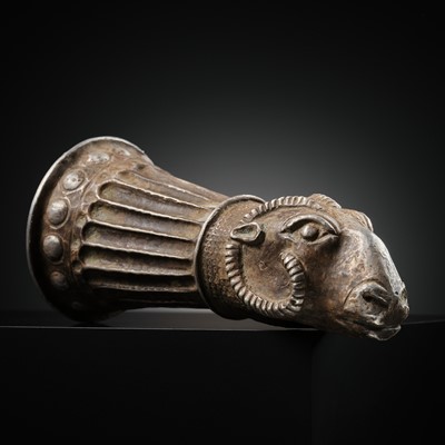 Lot 367 - A SILVER ‘RAM’ RHYTON, PERSIA, 8TH-6TH CENTURY BC