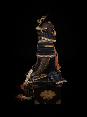 Lot 137 - A NIMAI-DO GUSOKU (TWO-PIECE CUIRASS ARMOR) WITH A SUJIBACHI KABUTO BY NEO YASUMASA