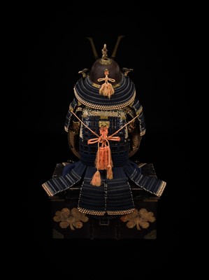 Lot 137 - A NIMAI-DO GUSOKU (TWO-PIECE CUIRASS ARMOR) WITH A SUJIBACHI KABUTO BY NEO YASUMASA