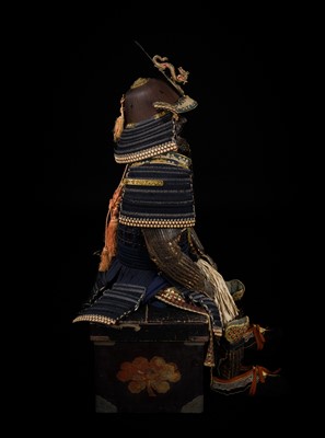 Lot 137 - A NIMAI-DO GUSOKU (TWO-PIECE CUIRASS ARMOR) WITH A SUJIBACHI KABUTO BY NEO YASUMASA