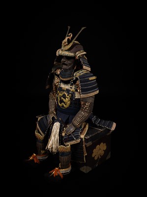 Lot 137 - A NIMAI-DO GUSOKU (TWO-PIECE CUIRASS ARMOR) WITH A SUJIBACHI KABUTO BY NEO YASUMASA