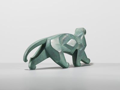 Lot 70 - SAEGUSA SOUTAROU: A PATINATED COPPER OKIMONO