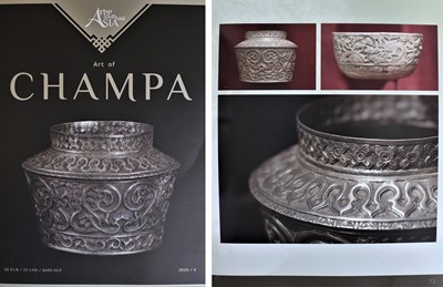 Lot 553 - AN EXTREMELY RARE AND FINE CHAM SILVER REPOUSSÉ BOWL WITH PHOENIXES