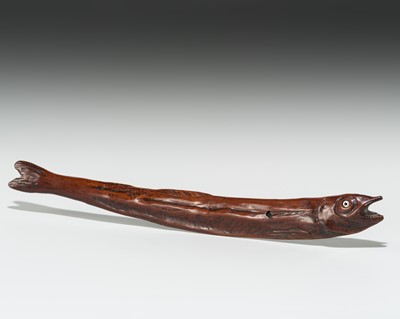 Lot 381 - AN INLAID WOOD ‘SHIOZAKE’ BOKUTO (DOCTOR'S SWORD)