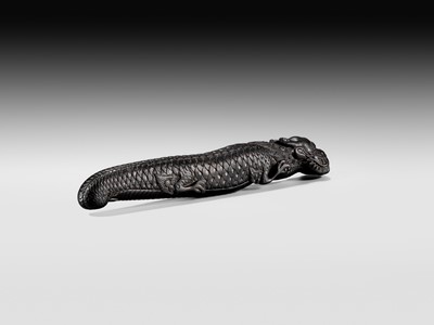 Lot 79 - A RARE DARK WOOD ‘DRAGON’ BOKUTO (DOCTOR’S SWORD)