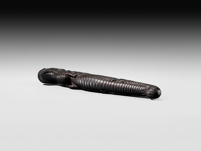 Lot 79 - A RARE DARK WOOD ‘DRAGON’ BOKUTO (DOCTOR’S SWORD)