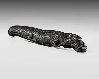Lot 79 - A RARE DARK WOOD ‘DRAGON’ BOKUTO (DOCTOR’S SWORD)