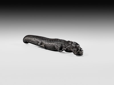 Lot 79 - A RARE DARK WOOD ‘DRAGON’ BOKUTO (DOCTOR’S SWORD)