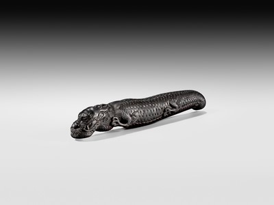Lot 79 - A RARE DARK WOOD ‘DRAGON’ BOKUTO (DOCTOR’S SWORD)