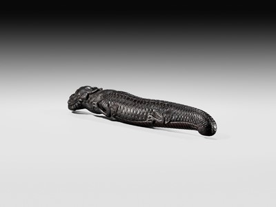 Lot 79 - A RARE DARK WOOD ‘DRAGON’ BOKUTO (DOCTOR’S SWORD)