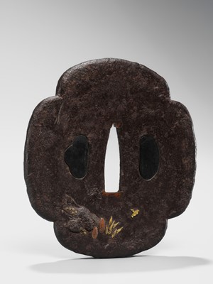 Lot 59 - MASATAKE: A FINE IRON TSUBA WITH NBTHK CERTIFICATE