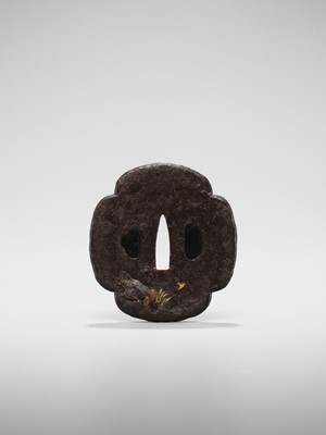 Lot 59 - MASATAKE: A FINE IRON TSUBA WITH NBTHK CERTIFICATE