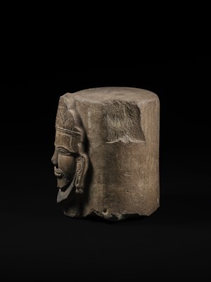 Lot 256 - A RARE SANDSTONE ‘SHIVA’ EKAMUKHALINGA, CHAMPA PERIOD, THAP MAM STYLE