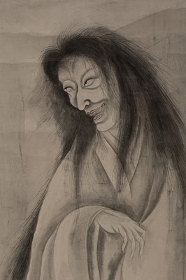 Lot 605 - RINSHO: A HANGING SCROLL WITH A YUREI