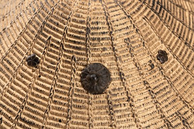 Lot 88 - A RARE LACQUERED BAMBOO JINGASA (WAR HAT)