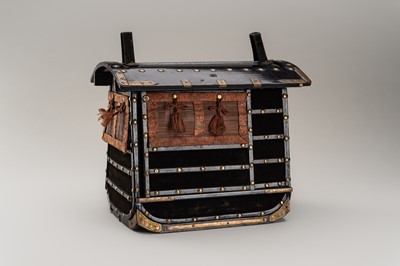 Lot 137 - A LACQUER MINIATURE KAGO (PALANQUIN)