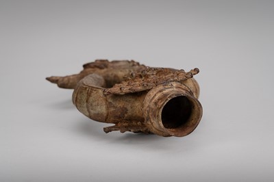 Lot 1108 - A LARGE BRONZE ‘NAGA’ FITTING, MAJAPAHIT PERIOD