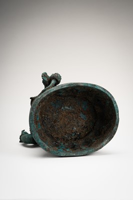 Lot 1107 - A BRONZE FIGURE OF GANESHA, c. 14th CENTURY