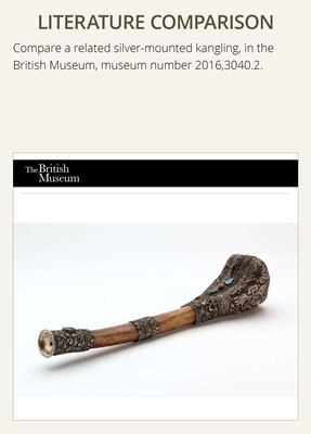 Lot 4 - A SILVER-MOUNTED THIGHBONE TRUMPET, KANGLING, 19TH CENTURY