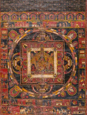 Lot 24 - A PAUBHA OF THE VASUDHARA MANDALA, NEPAL, 17TH-18TH CENTURY