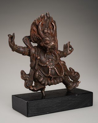 Lot 659 - A BRONZE FIGURE OF YAMANTAKA, TIBET, 18TH – 19th CENTURY