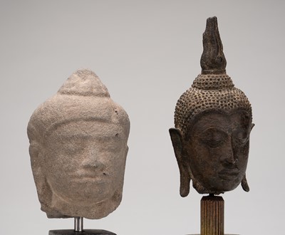 Lot 1042 - A LOT WITH TWO HEADS, THAILAND, 12th and 17th CENTURY