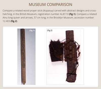 Lot 130 - A GROUP OF TWO AINU OBJECTS