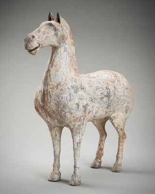 Lot 869 - A FINE POTTERY HORSE, HAN DYNASTY