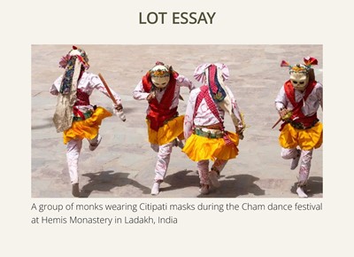 Lot 278 - A COPPER REPOUSSÉ ‘CHITIPATI’ MASK, TIBET, 18TH-19TH CENTURY