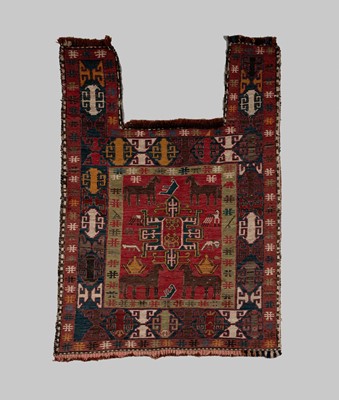 Lot 1012 - A PERSIAN SUMAK HORSE COVER