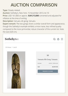 Lot 268 - A LARGE AND IMPRESSIVE HARDWOOD SLIT GONG, ATINGTING KON