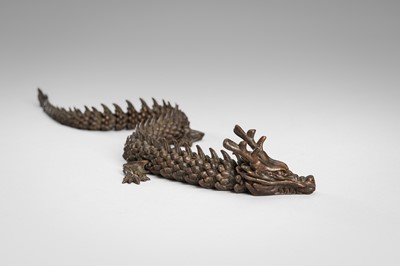 Lot 49 - A BRONZE JIZAI OKIMONO OF A DRAGON