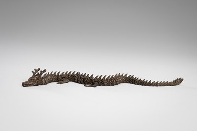 Lot 49 - A BRONZE JIZAI OKIMONO OF A DRAGON