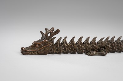 Lot 49 - A BRONZE JIZAI OKIMONO OF A DRAGON