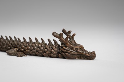 Lot 49 - A BRONZE JIZAI OKIMONO OF A DRAGON