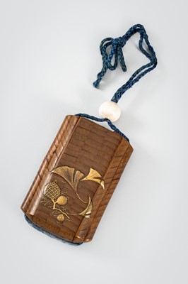 Lot 1422 - A RARE BAMBOO AND MARQUETRY INRO, ZESHIN SCHOOL