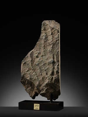 Lot 572 - A GRAY SCHIST RELIEF OF INDRA, ANCIENT REGION OF GANDHARA, 2ND-3RD CENTURY