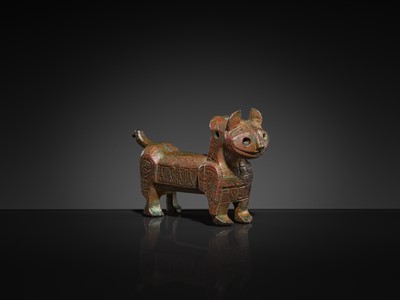 Lot 562 - A RARE KHORASAN BRONZE ‘LION’ PADLOCK, 12TH CENTURY
