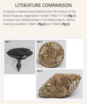 Lot 212 - A GROUP OF NINE BRONZE DEVOTIONAL BODY STAMPS, CHHAPA, INDIA, LATE 18TH-EARLY 20TH CENTURY