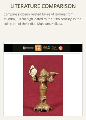 Lot 182 - A GROUP OF TWO BRASS FIGURES, DECCAN, 19TH CENTURY