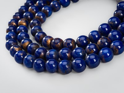 Lot 759 - A MALA WITH 109 GLASS BEADS