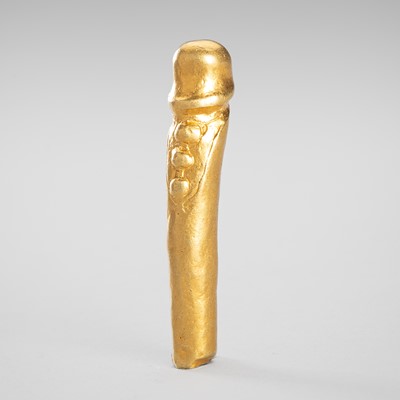Lot 1366 - A CHAM GOLD-REPOUSSÉ LINGAM, 10TH-12TH CENTURY