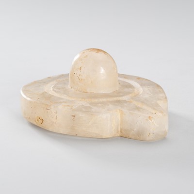 Lot 1312 - A ROCK CRYSTAL LINGAM AND YONI, ANGKOR PERIOD