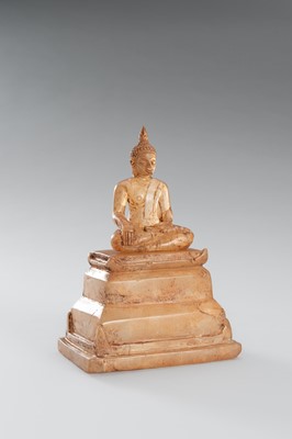 Lot 1337 - A ROCK CRYSTAL FIGURE OF BUDDHA, LUANG PRABANG, LAO KINGDOM, CIRCA 14TH-15TH CENTURY