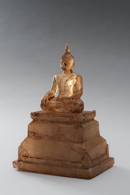 Lot 1337 - A ROCK CRYSTAL FIGURE OF BUDDHA, LUANG PRABANG, LAO KINGDOM, CIRCA 14TH-15TH CENTURY