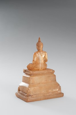 Lot 1337 - A ROCK CRYSTAL FIGURE OF BUDDHA, LUANG PRABANG, LAO KINGDOM, CIRCA 14TH-15TH CENTURY